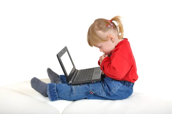Child with notebook — Stock Photo, Image