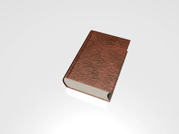 Deitado livro capa dura em branco isolado no fundo branco . — Fotografia de Stock