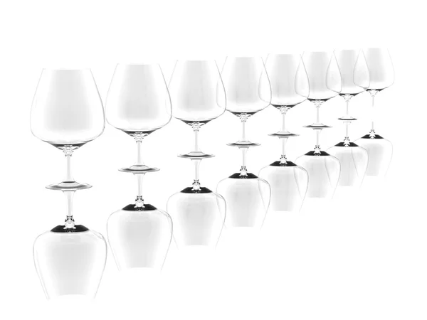 Row of pure glass collection — Stock Photo, Image