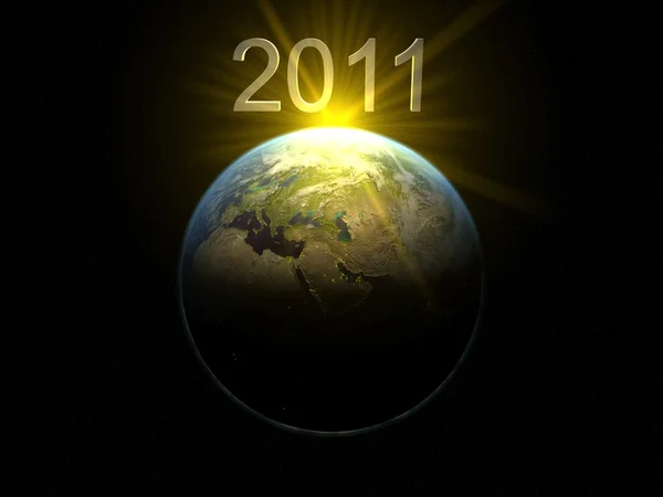 2011 over Earth — Stock Photo, Image