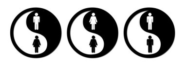 Yin yang man/woman clipart