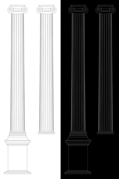 Ionische kolommen — Stockfoto