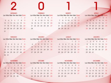 Calendario 2011 clipart