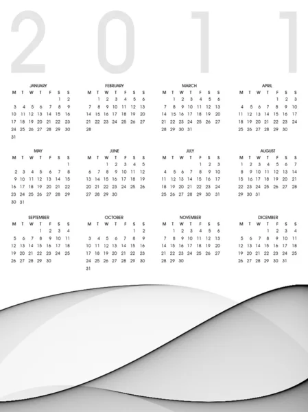 Calendar 2011 — Stock Vector
