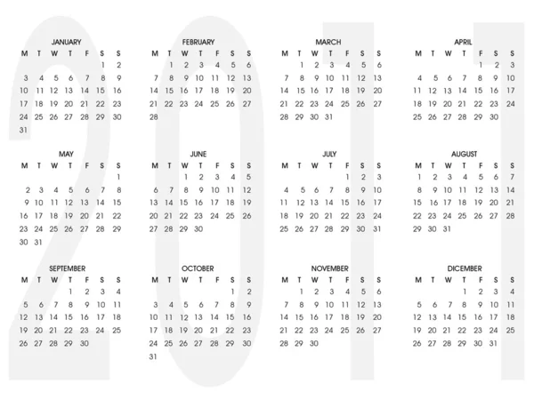 Calendar 2011 — Stock Vector