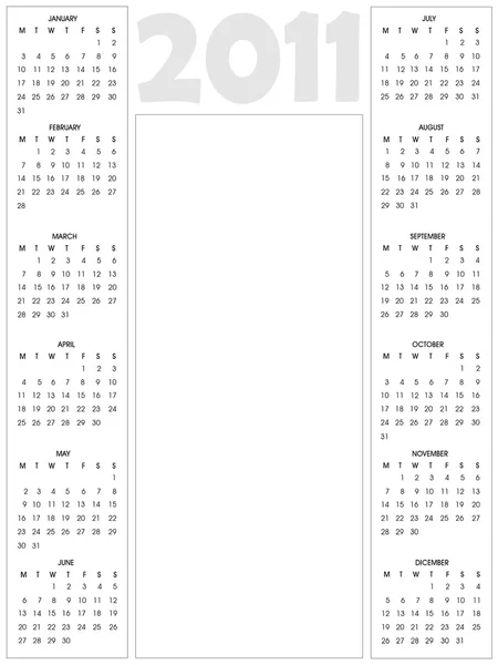 Календар на 2011 — стоковий вектор