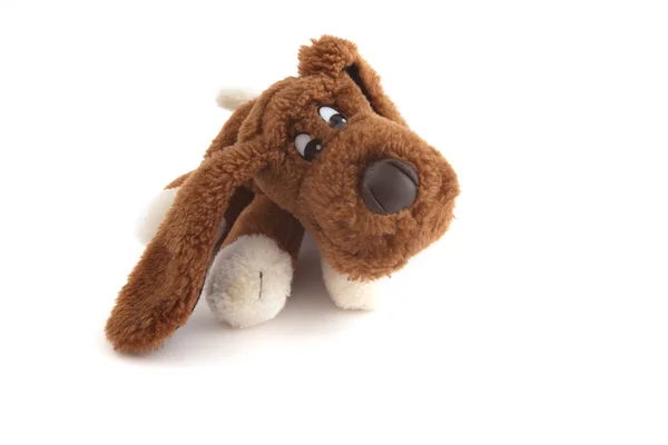Spielzeughund für Kinder auf weißem Hintergrund — Stockfoto