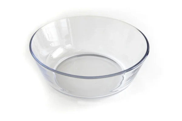 Clear Glass Salad bowl with white background — Zdjęcie stockowe