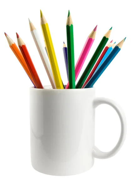 Cup with pencils — Stock Photo, Image
