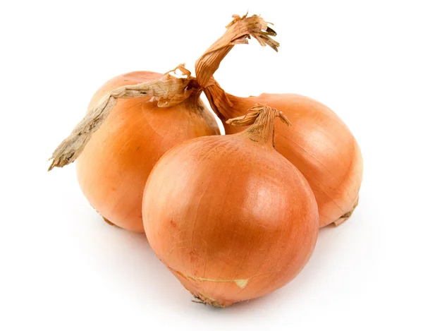 Three onions isolated — Stock Photo, Image
