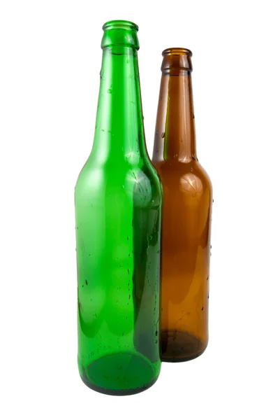 Butelki dwa piwa — Zdjęcie stockowe