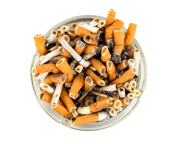 Cigarettes in an ashtray isolated — Stock Photo, Image
