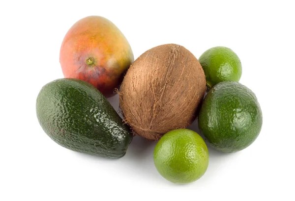 Tropical fruits isolated — Stock Photo, Image