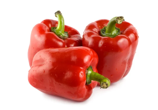 Τρεις κόκκινες πιπεριές — Φωτογραφία Αρχείου