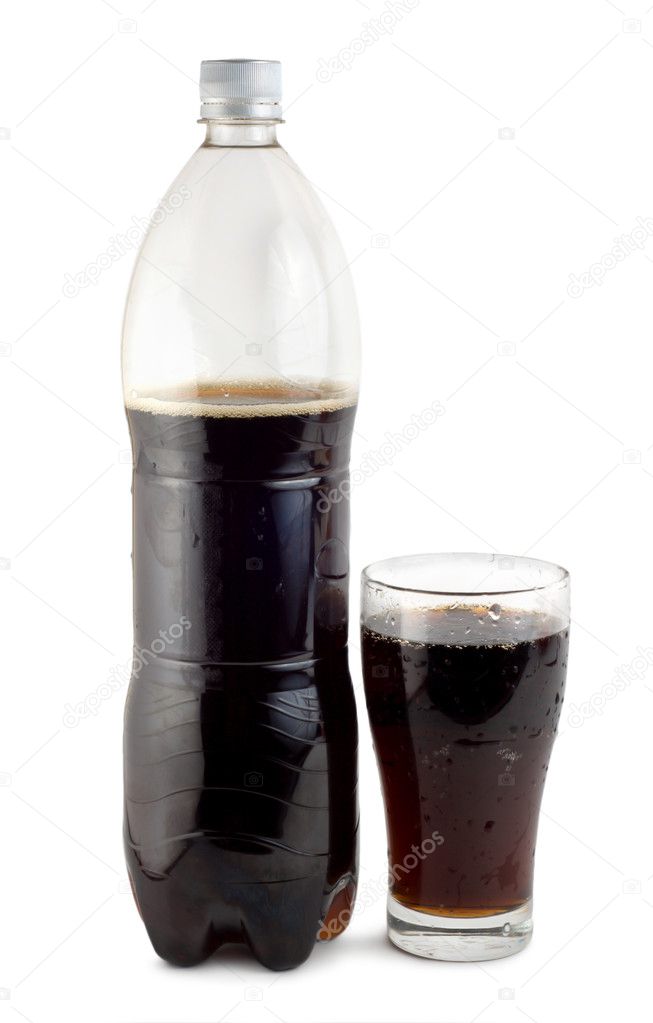Bottle of soda isolate