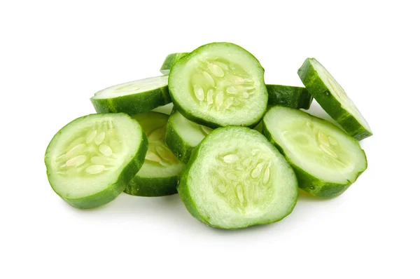 Cut cucumber isolated — Stock Photo, Image