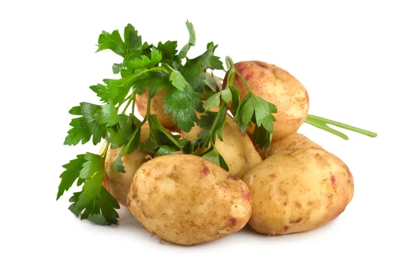 Kartoffeln und Petersilie — Stockfoto