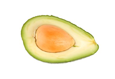 Ripe avocado isolated clipart