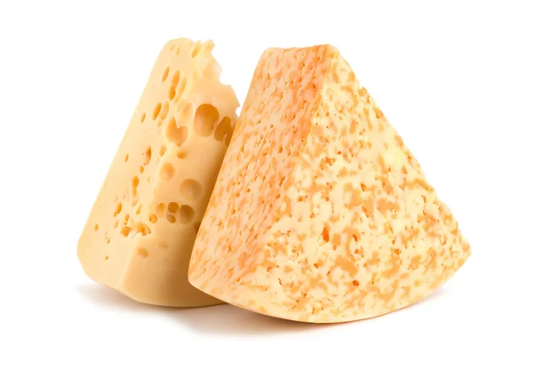 荷兰奶酪上白色隔离 — 图库照片