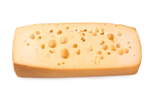 Holenderski ser na białym tle — Zdjęcie stockowe
