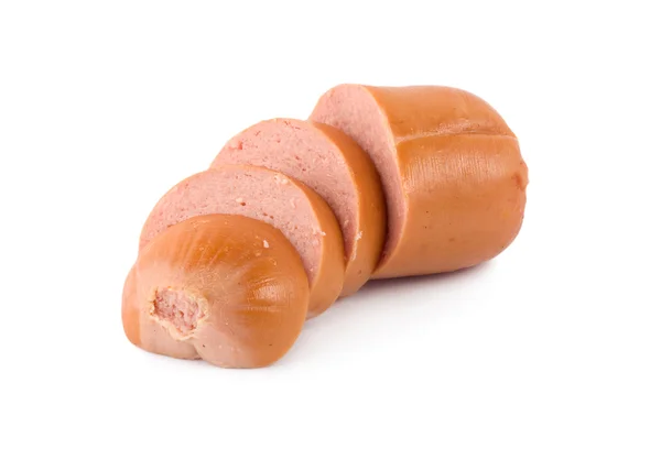 Sausage isolated on a white — Stock Photo, Image