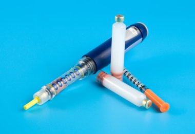 Insulin pen injection clipart