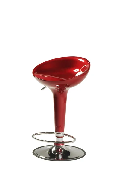 Sedia girevole elegante rossa isolata su bianco — Foto Stock