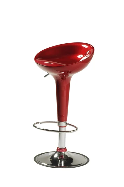 Красный стильный поворотный стул - изолирован на белом — стоковое фото