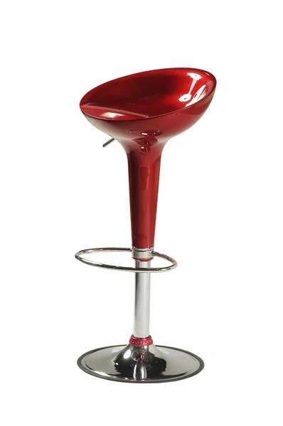 Cadeira giratória elegante vermelho - isolado em branco — Fotografia de Stock