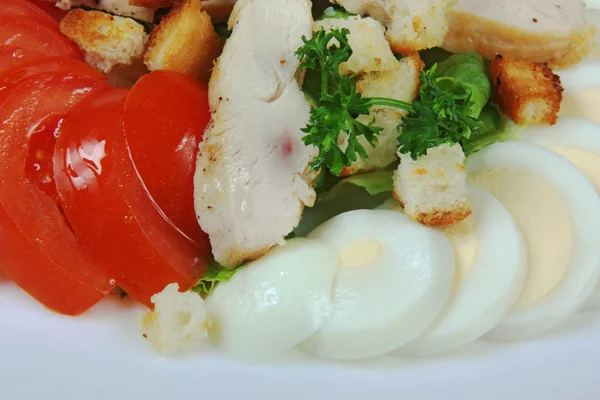 Яйцо, мясо, помидор — стоковое фото