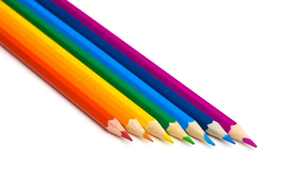 Bleistifte Isoliert Auf Weißem Hintergrund — Stockfoto