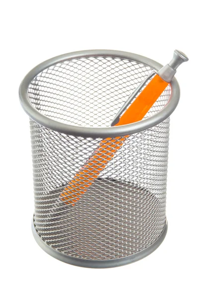 Basket with pen — Stock Photo, Image