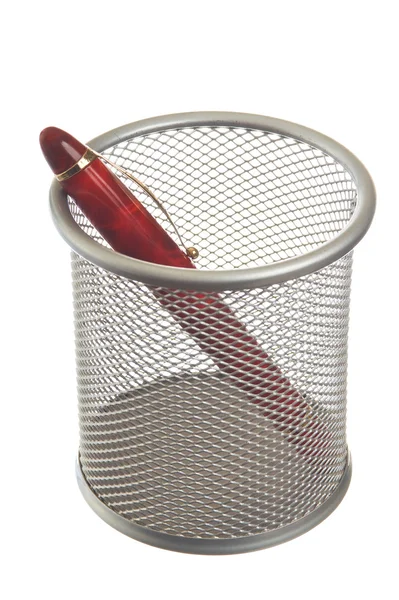 Basket Pen Isolated White Background — Stock Photo, Image