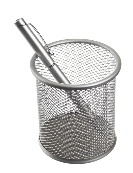 Basket with pen — Stock Photo, Image