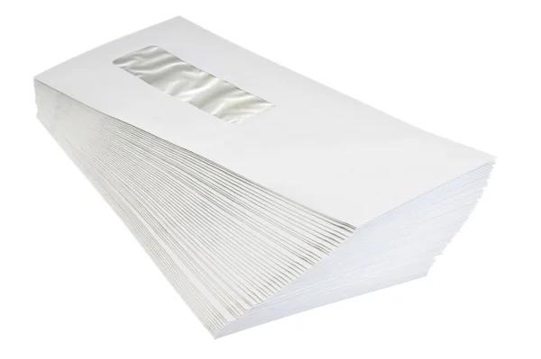 Envelopes Para Letras Isoladas Sobre Fundo Branco — Fotografia de Stock
