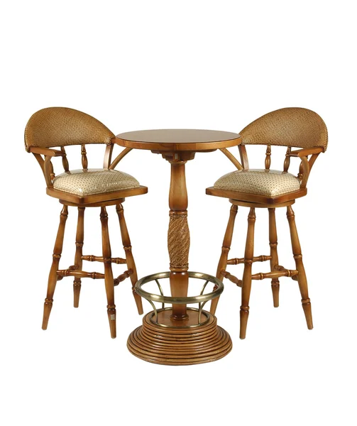 Ξύλινες Καρέκλες Και Τραπέζι Σειρά — Φωτογραφία Αρχείου
