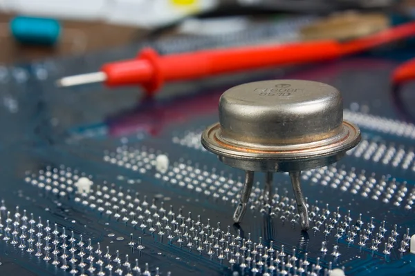 Componentes Radio Dispuestos Circuito Electrónico — Foto de Stock