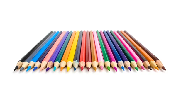 Crayons Isolés Sur Fond Blanc — Photo
