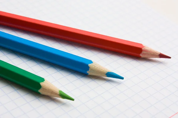 Ceruzák Elszigetelt Fehér Alapon — Stock Fotó