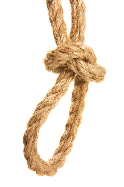 Вузол пов'язаний мотузкою — стокове фото