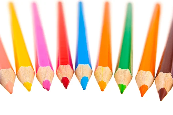 Colored Pencils Isolated White Background — Stock Photo, Image