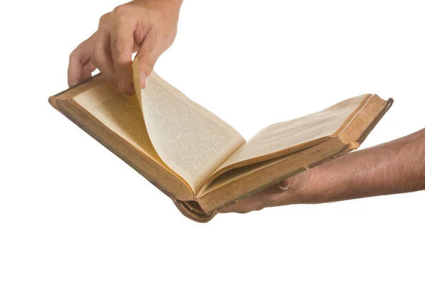 Ανάγνωση Βιβλία Απομονωθεί Λευκό Φόντο — Φωτογραφία Αρχείου