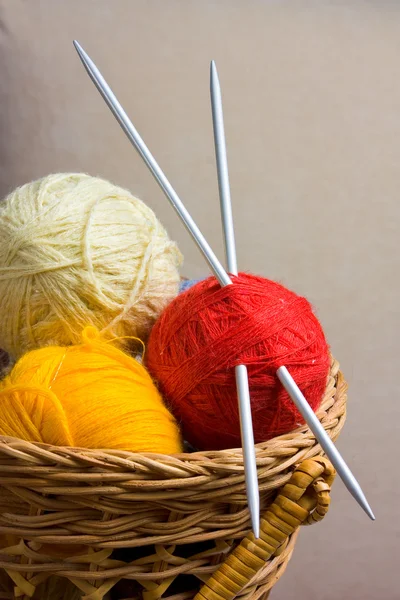 Kuličky s vlákna, pro pletení — Stock fotografie