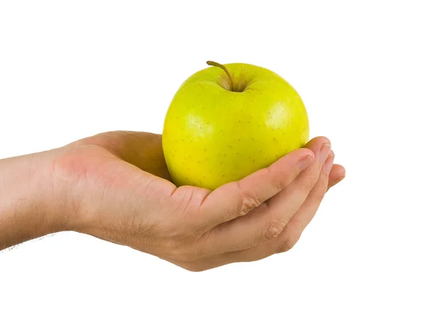 Apple Hand Isolated White Background — Stock Photo, Image