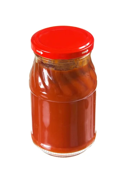 Jar 番茄酱 — 图库照片