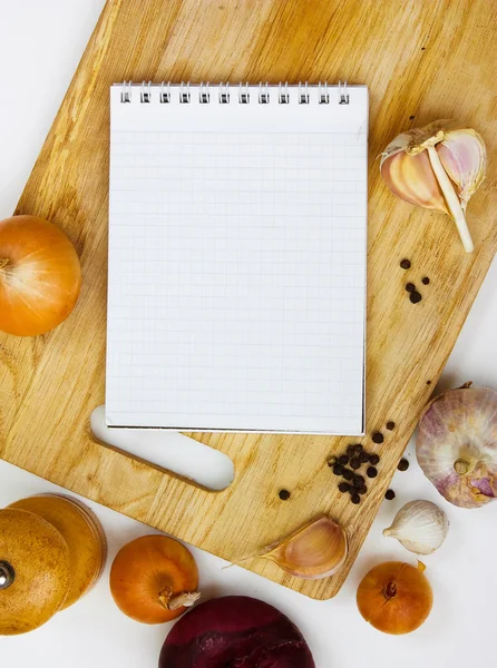Cuaderno para nota culinaria — Foto de Stock