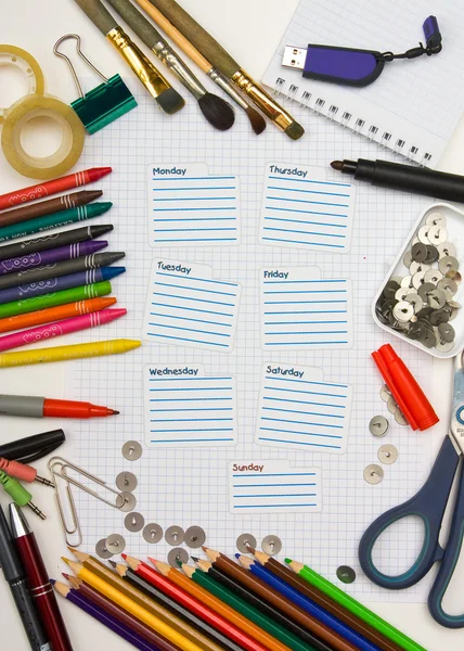 Dagboek van een student school — Stockfoto