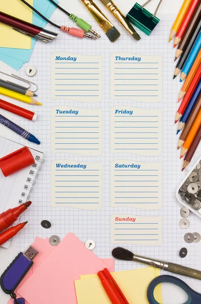 Ημερολόγιο ενός μαθητή σχολείου — Φωτογραφία Αρχείου