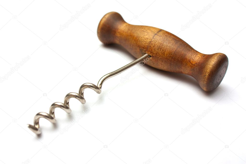 corkscrew isolated on a white background
