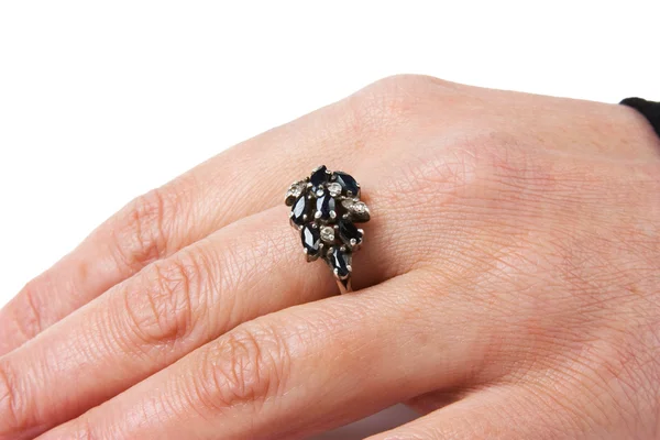 Ring mit einem Diamanten — Stockfoto